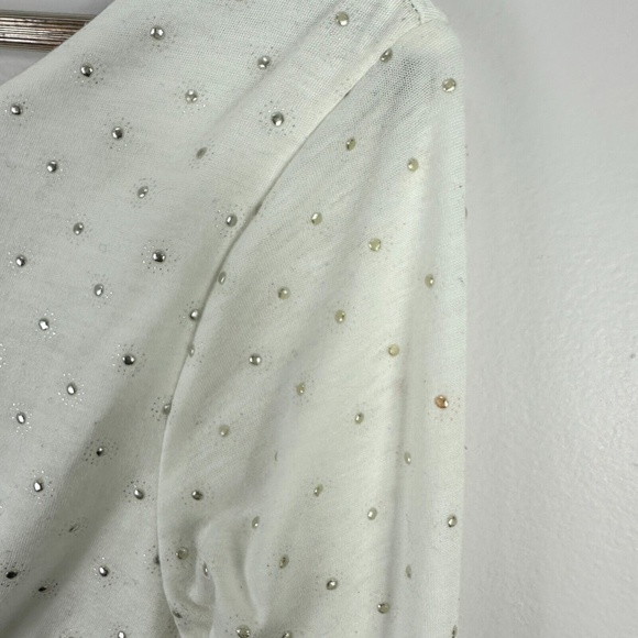 Free People Studded Rhinestone Mini Dress Womens Large Indie Sleze Showgirl Glam - Picture 2 of 7